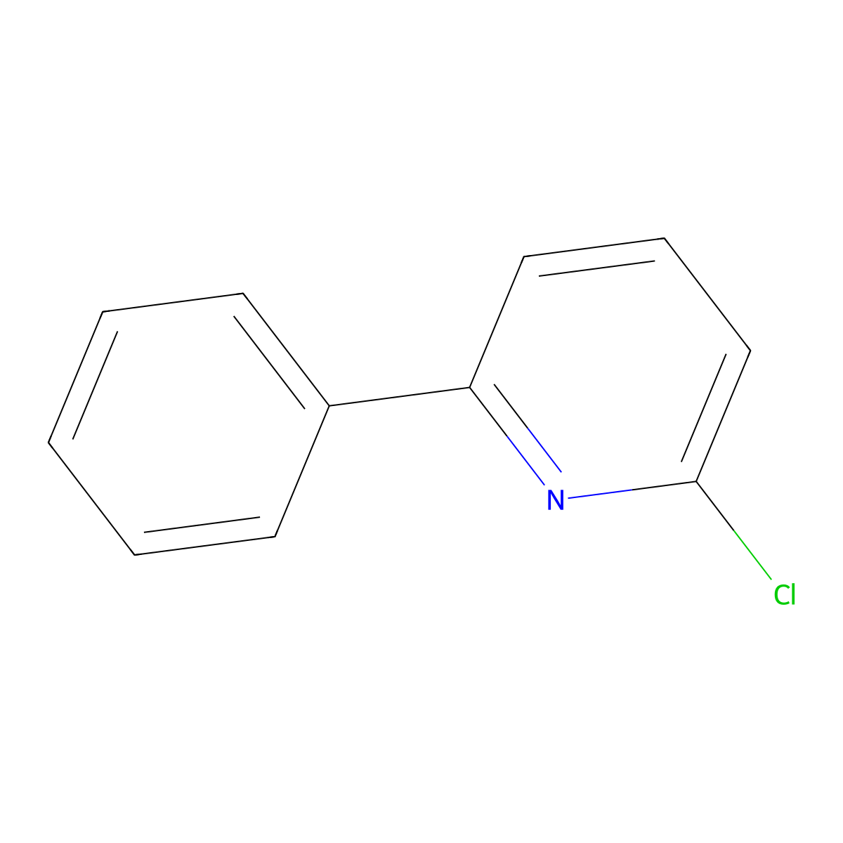 2-Chloro-6-phenylpyridine molecular structure, CAS 13382-54-2