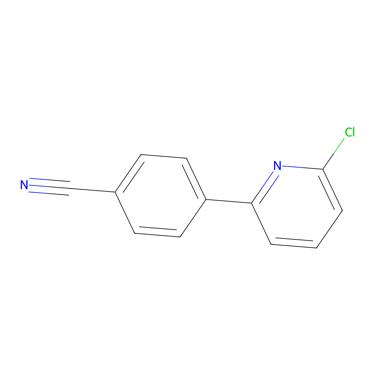 4-(6-Chloropyridin-2-yl)benzonitrile molecular structure, CAS 13382-57-5