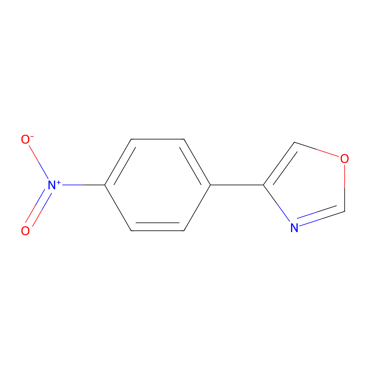 4-(4-Nitrophenyl)oxazole molecular structure, CAS 13382-61-1
