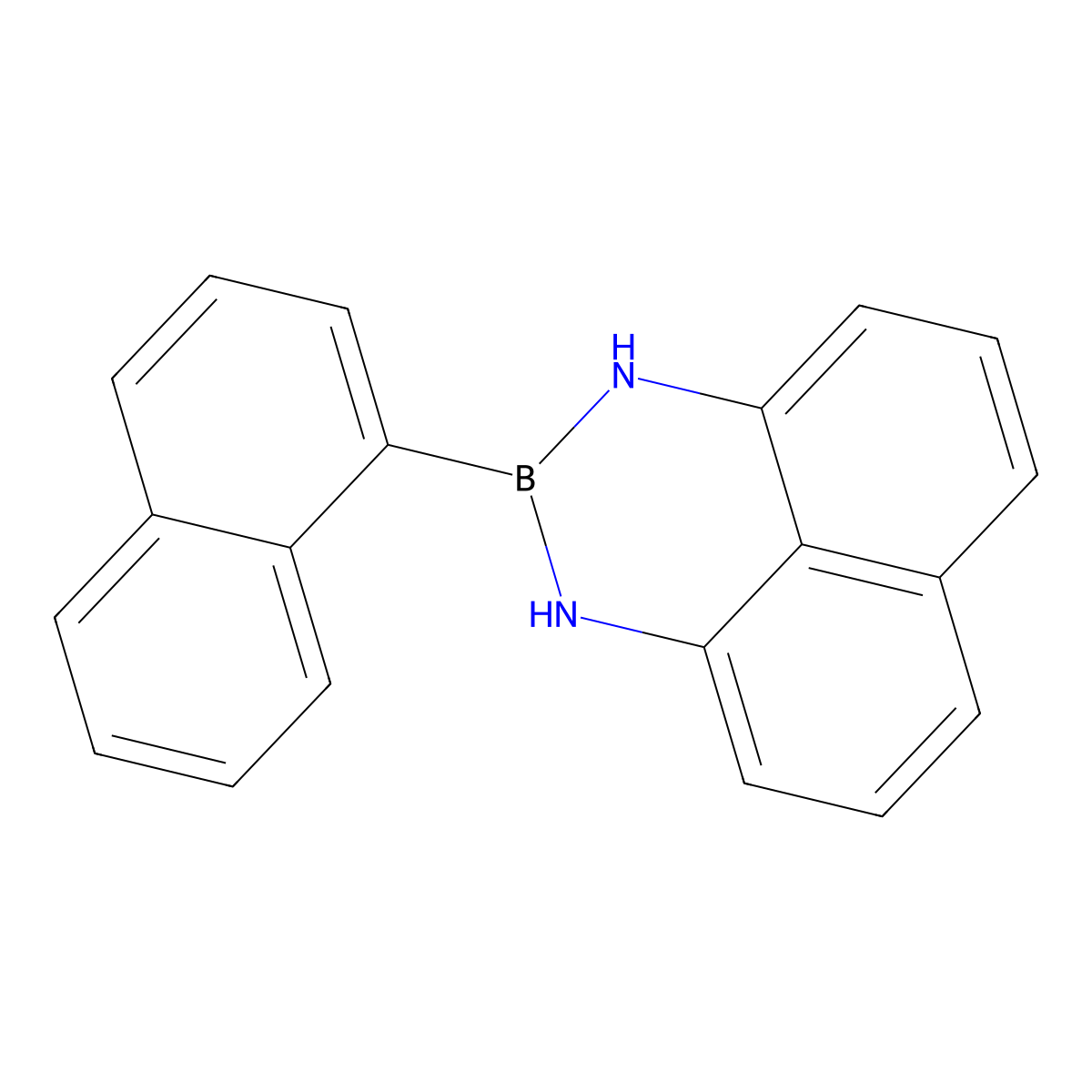 2-(Naphthalen-1-YL)-2,3-dihydro-1H-naphtho[1,8-DE][1,3,2]diazaborinine molecular structure, CAS 1338213-81-2
