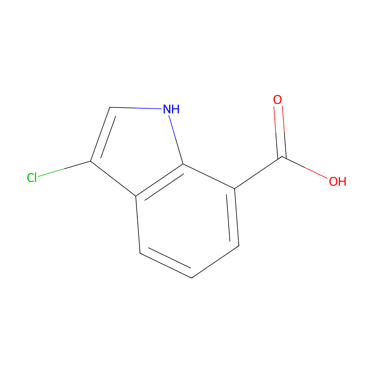 3-Chloro-1h-indole-7-carboxylic acid molecular structure, CAS 1338217-89-2