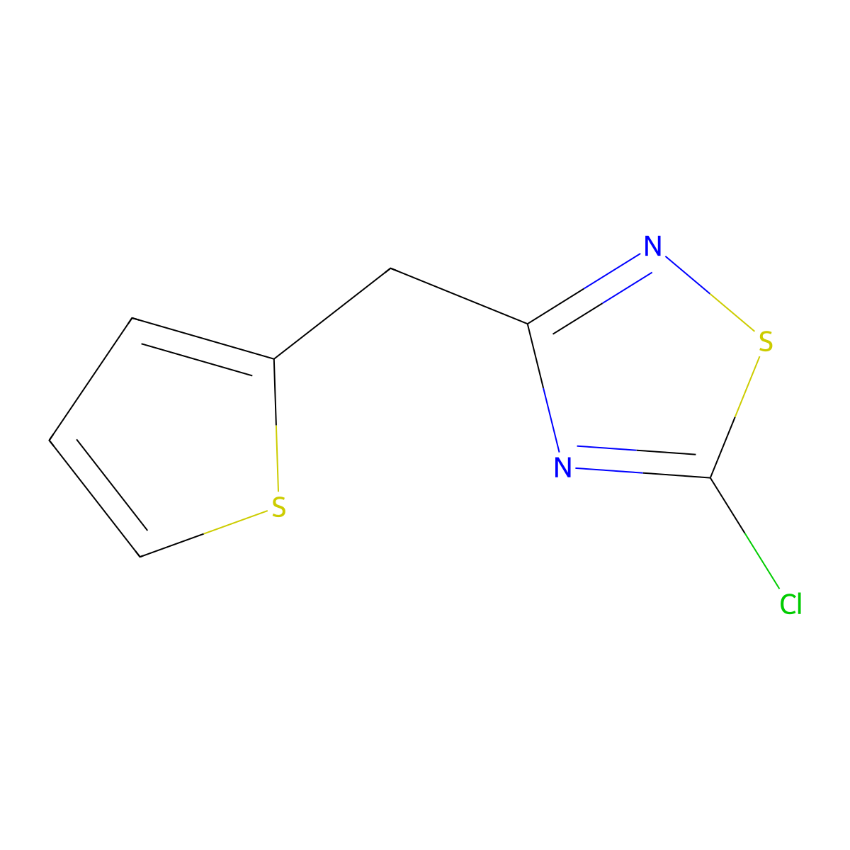 5-Chloro-3-[(thien-2-yl)methyl]-1,2,4-thiadiazole molecular structure, CAS 1338218-71-5