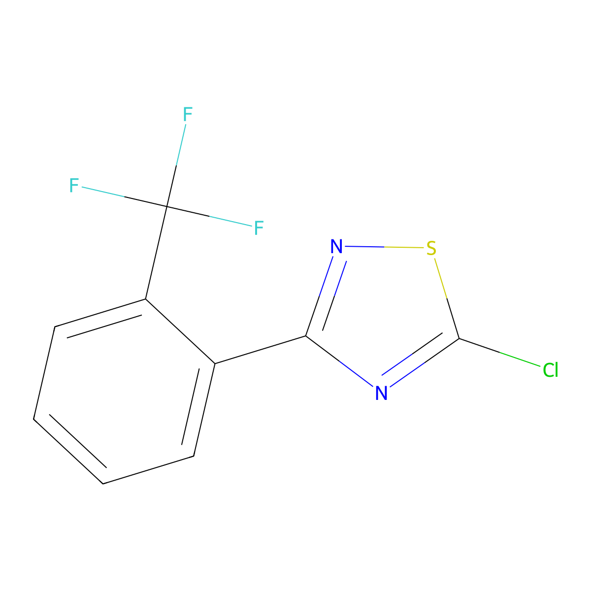 5-Chloro-3-[2-(trifluoromethyl)phenyl]-1,2,4-thiadiazole molecular structure, CAS 1338218-73-7