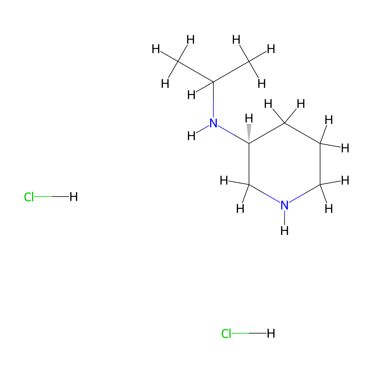 (S)-N-(Propan-2-yl)piperidin-3-amine dihydrochloride molecular structure, CAS 1338222-23-3