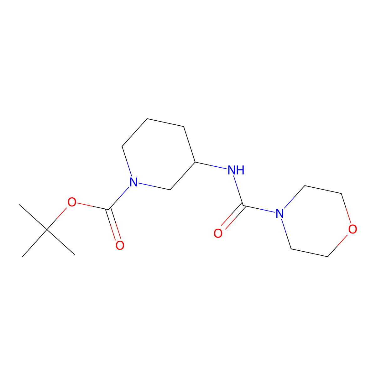 (S)-tert-Butyl 3-(morpholine-4-carboxamido)piperidine-1-carboxylate molecular structure, CAS 1338222-29-9
