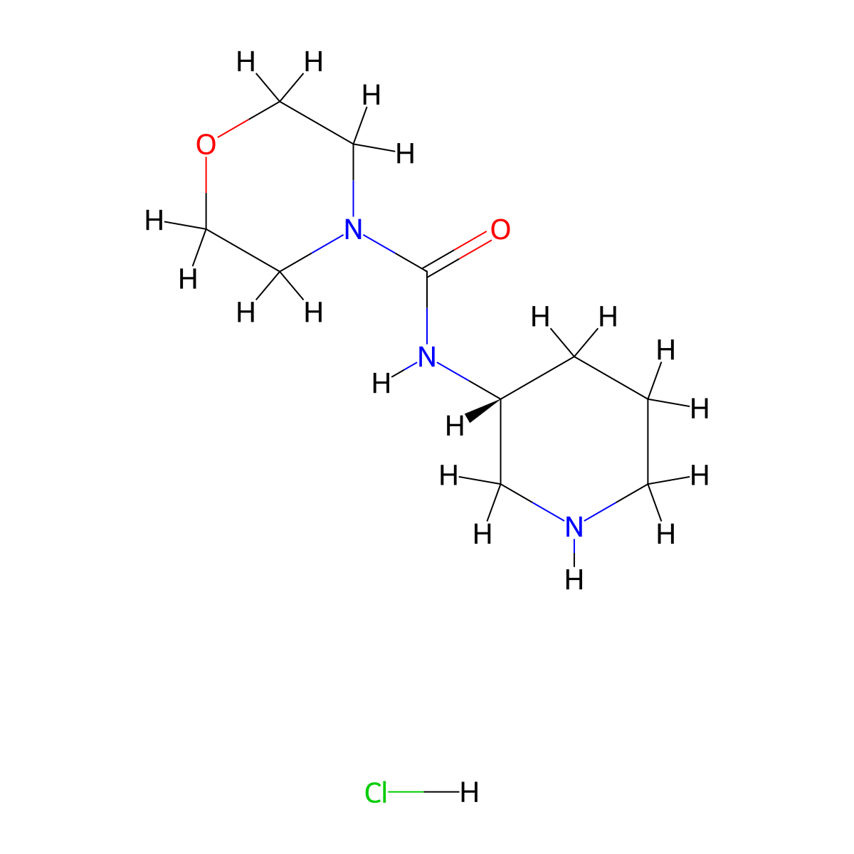 (R)-N-(Piperidin-3-yl)morpholine-4-carboxamide hydrochloride molecular structure, CAS 1338222-33-5