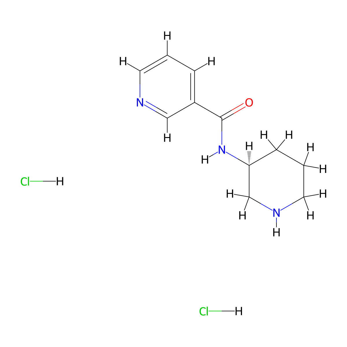 (S)-N-(Piperidin-3-yl)pyridine-3-carboxamide dihydrochloride molecular structure, CAS 1338222-41-5