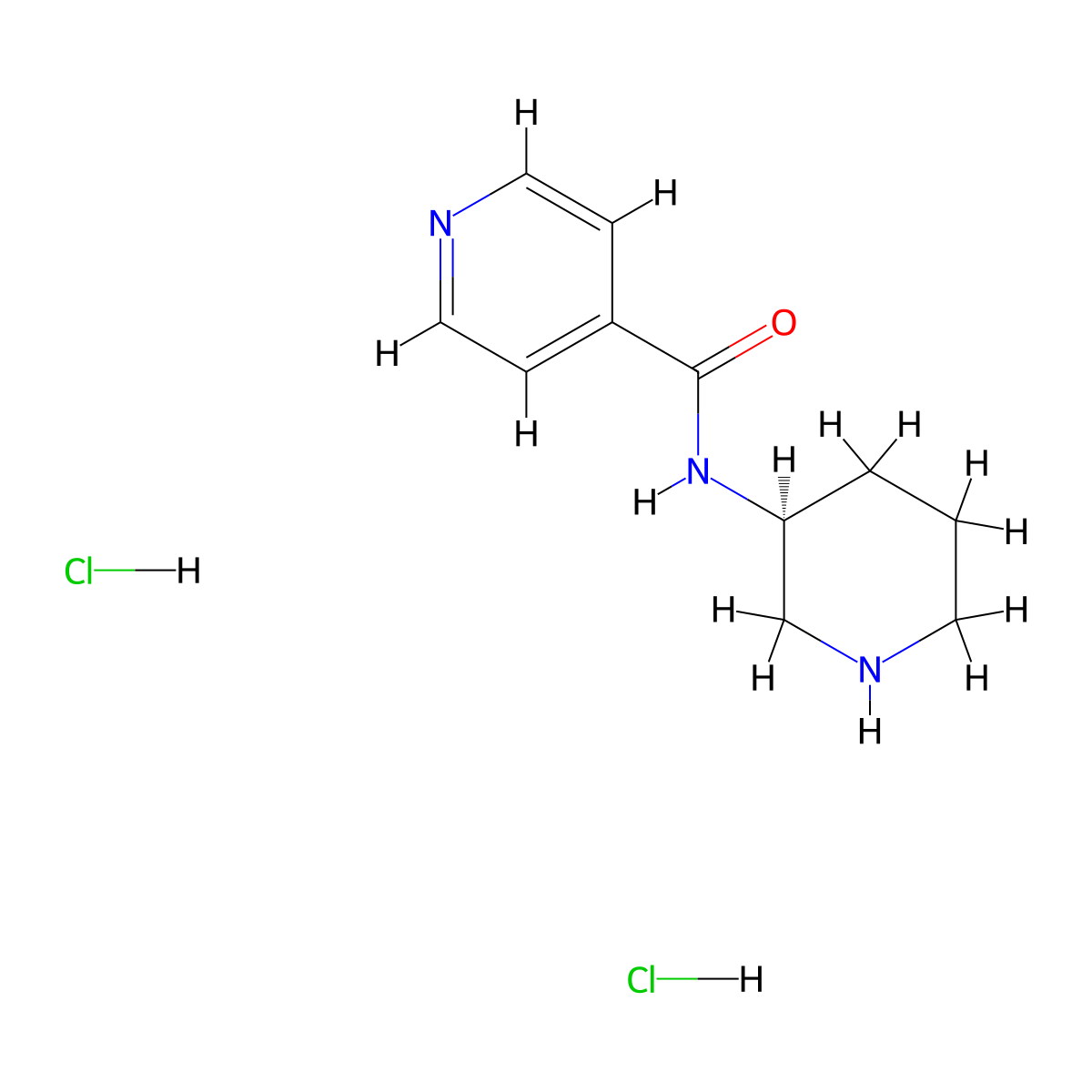 (S)-N-(Piperidin-3-yl)pyridine-4-carboxamide dihydrochloride molecular structure, CAS 1338222-53-9