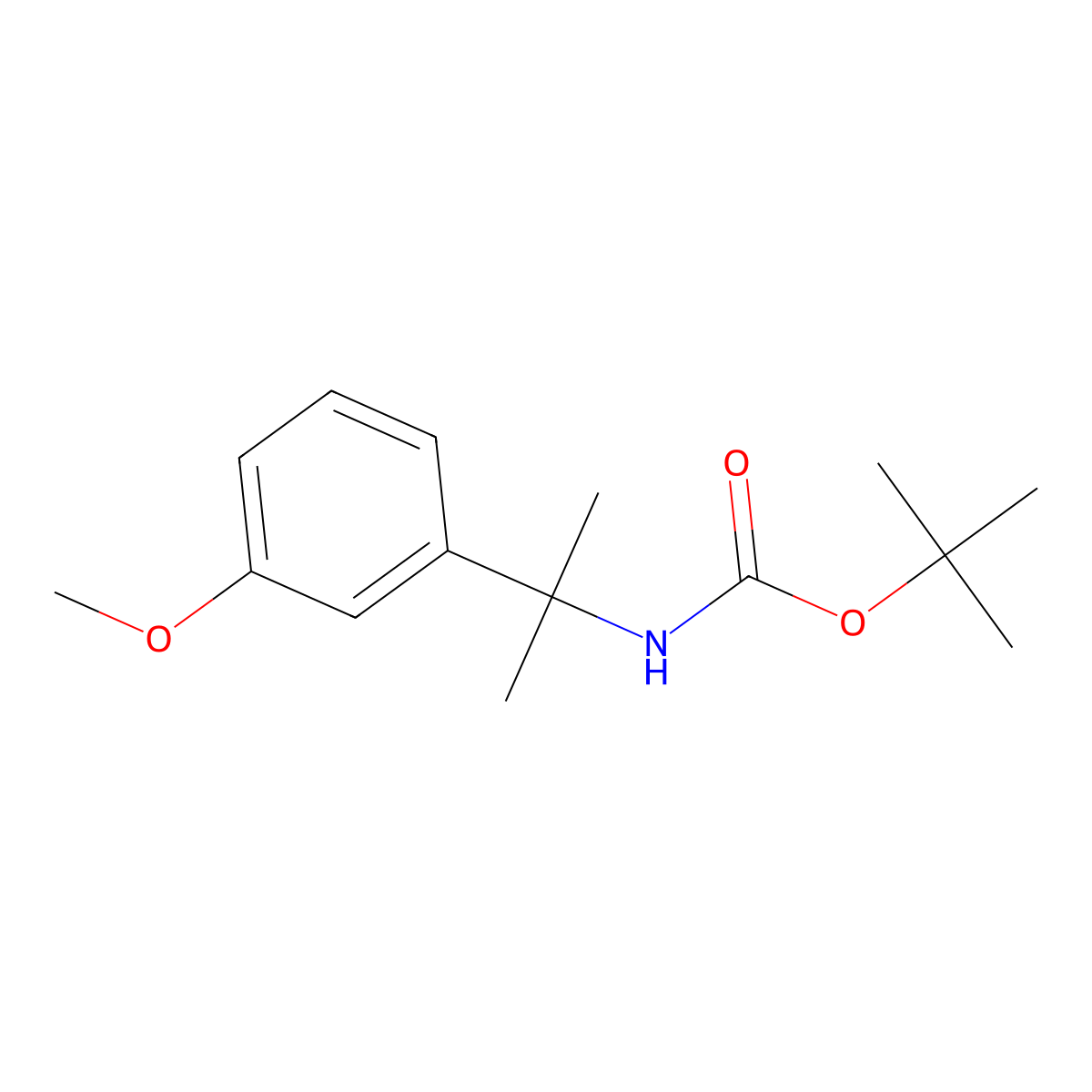 tert-Butyl N-[2-(3-methoxyphenyl)propan-2-yl]carbamate molecular structure, CAS 1338222-69-7