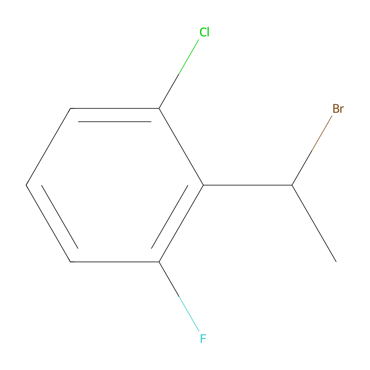 2-(1-Bromoethyl)-1-chloro-3-fluorobenzene molecular structure, CAS 1338225-41-4