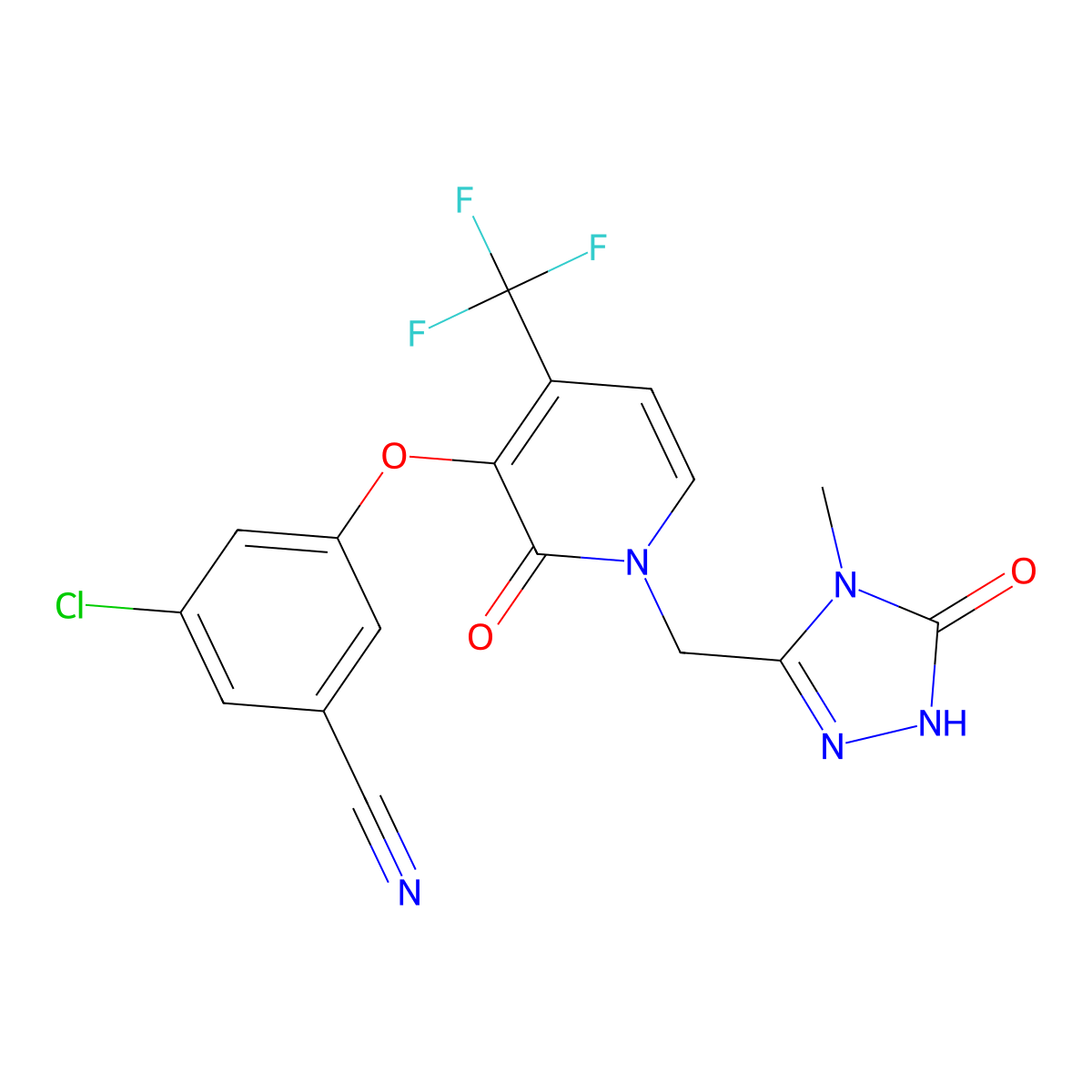 Doravirine molecular structure, CAS 1338225-97-0