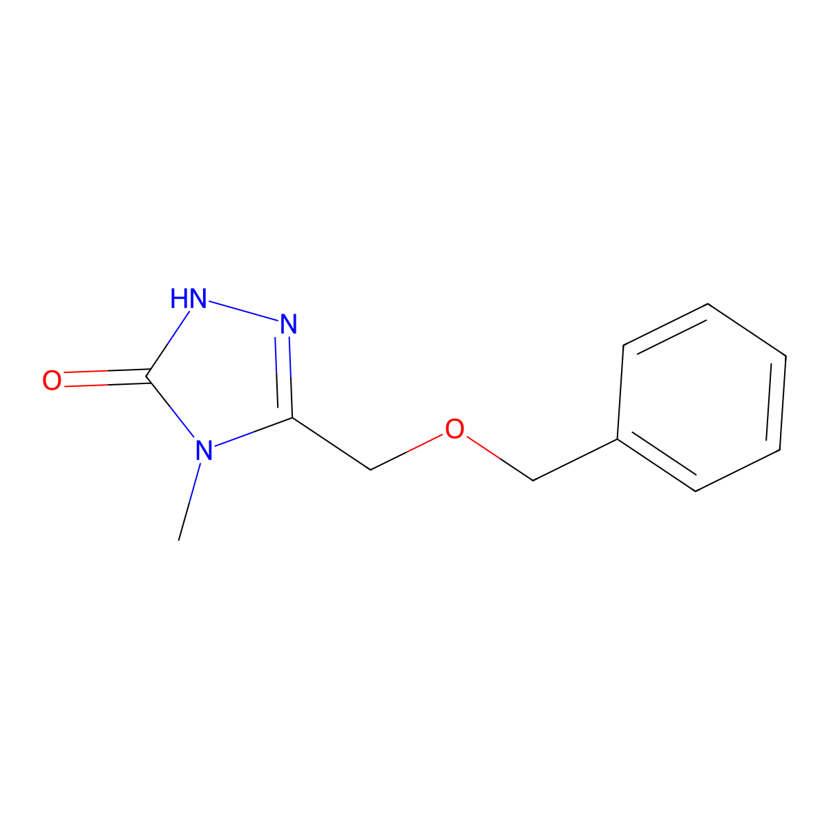 3-((Benzyloxy)methyl)-4-methyl-1H-1,2,4-triazol-5(4H)-one molecular structure, CAS 1338226-20-2