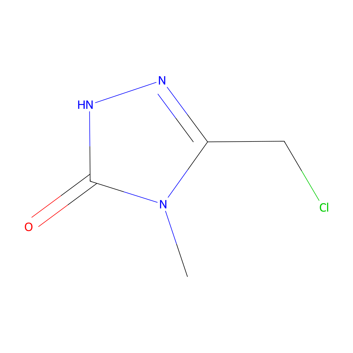 5-(Chloromethyl)-2,4-dihydro-4-methyl-3H-1,2,4-triazol-3-one molecular structure, CAS 1338226-21-3