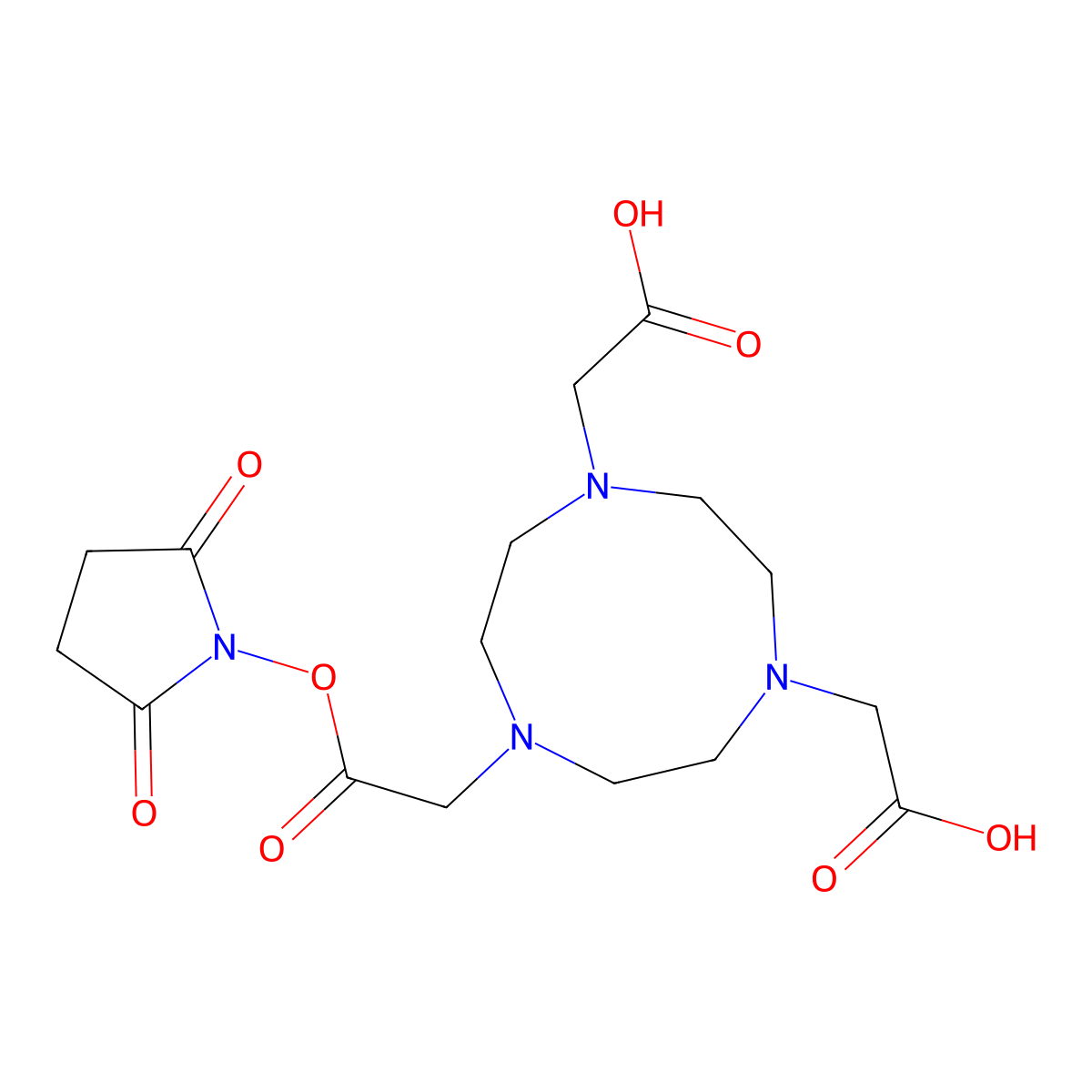 NOTA-NHS ester molecular structure, CAS 1338231-09-6