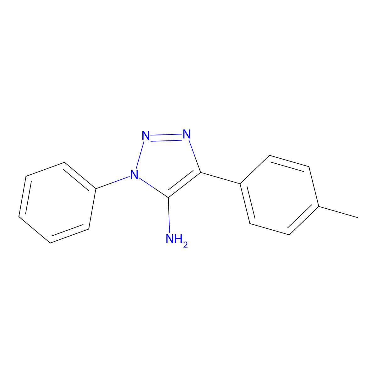 4-(4-methylphenyl)-1-phenyl-1H-1,2,3-triazol-5-amine molecular structure, CAS 1338238-05-3