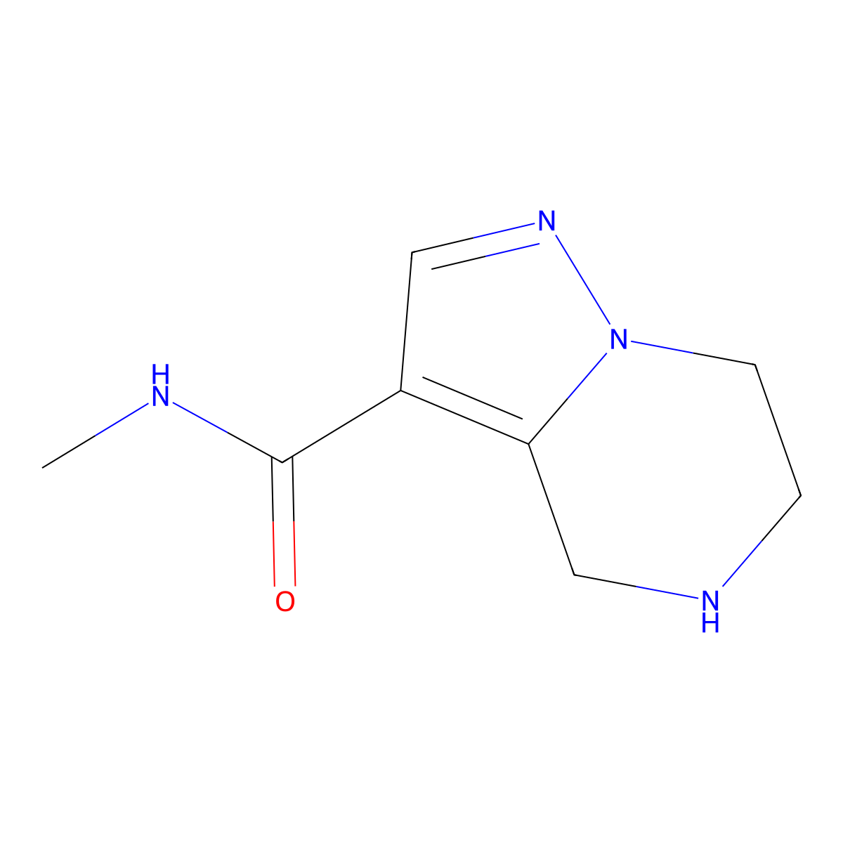 N-methyl-4H,5H,6H,7H-pyrazolo[1,5-a]pyrazine-3-carboxamide molecular structure, CAS 1338247-56-5