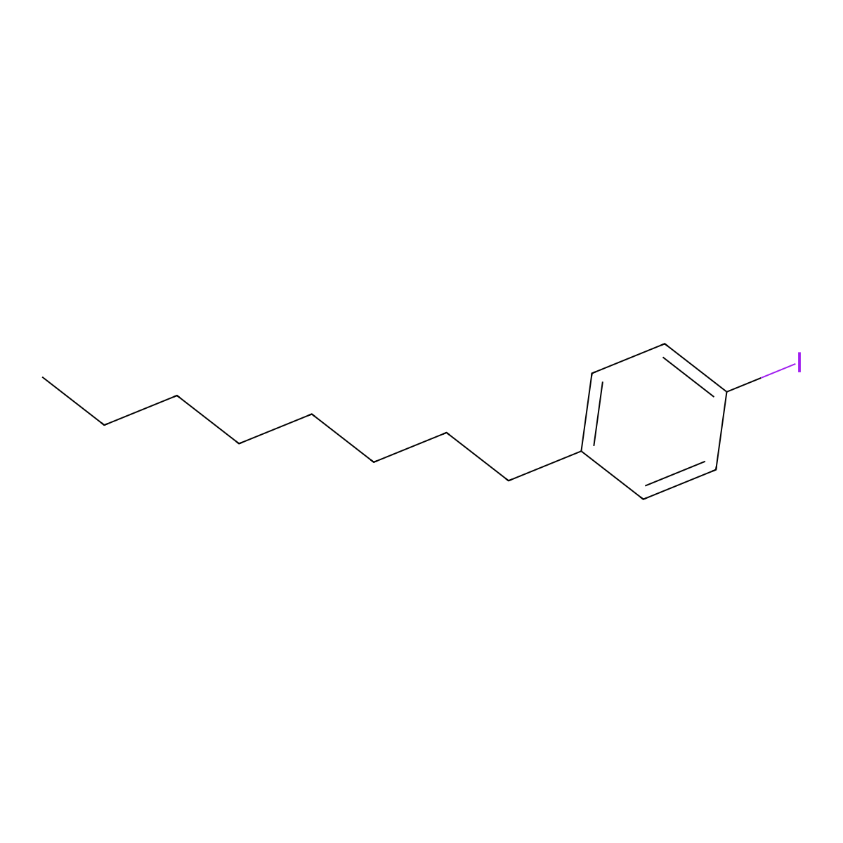 1-Iodo-4-octylbenzene molecular structure, CAS 133826-41-2