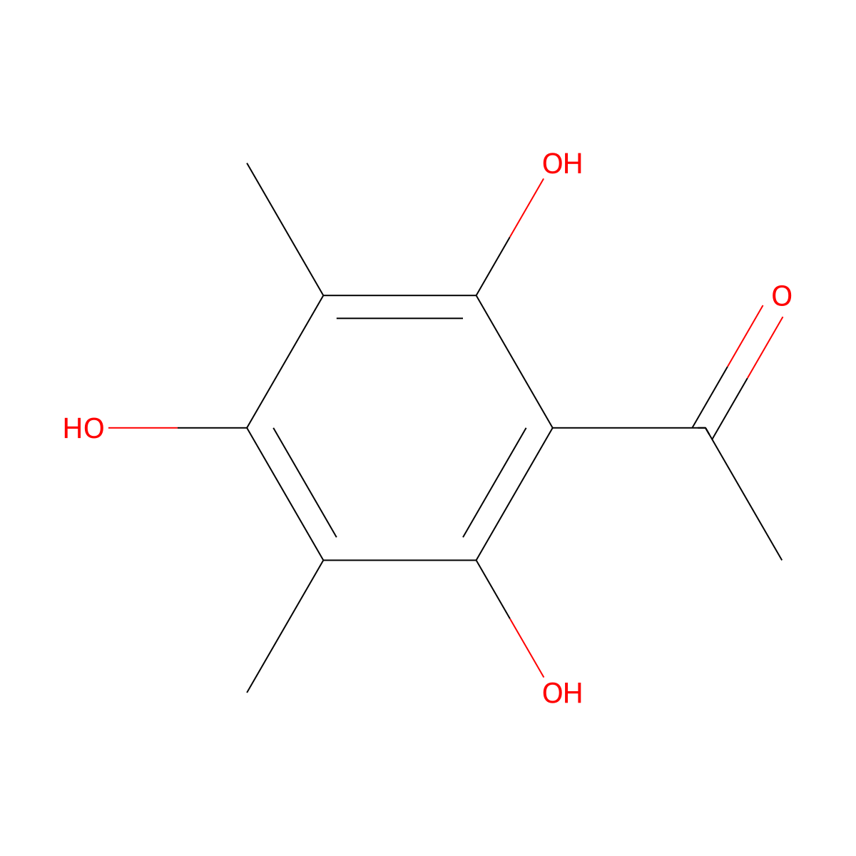 1-(2,4,6-Trihydroxy-3,5-dimethylphenyl)ethanone molecular structure, CAS 13383-63-6