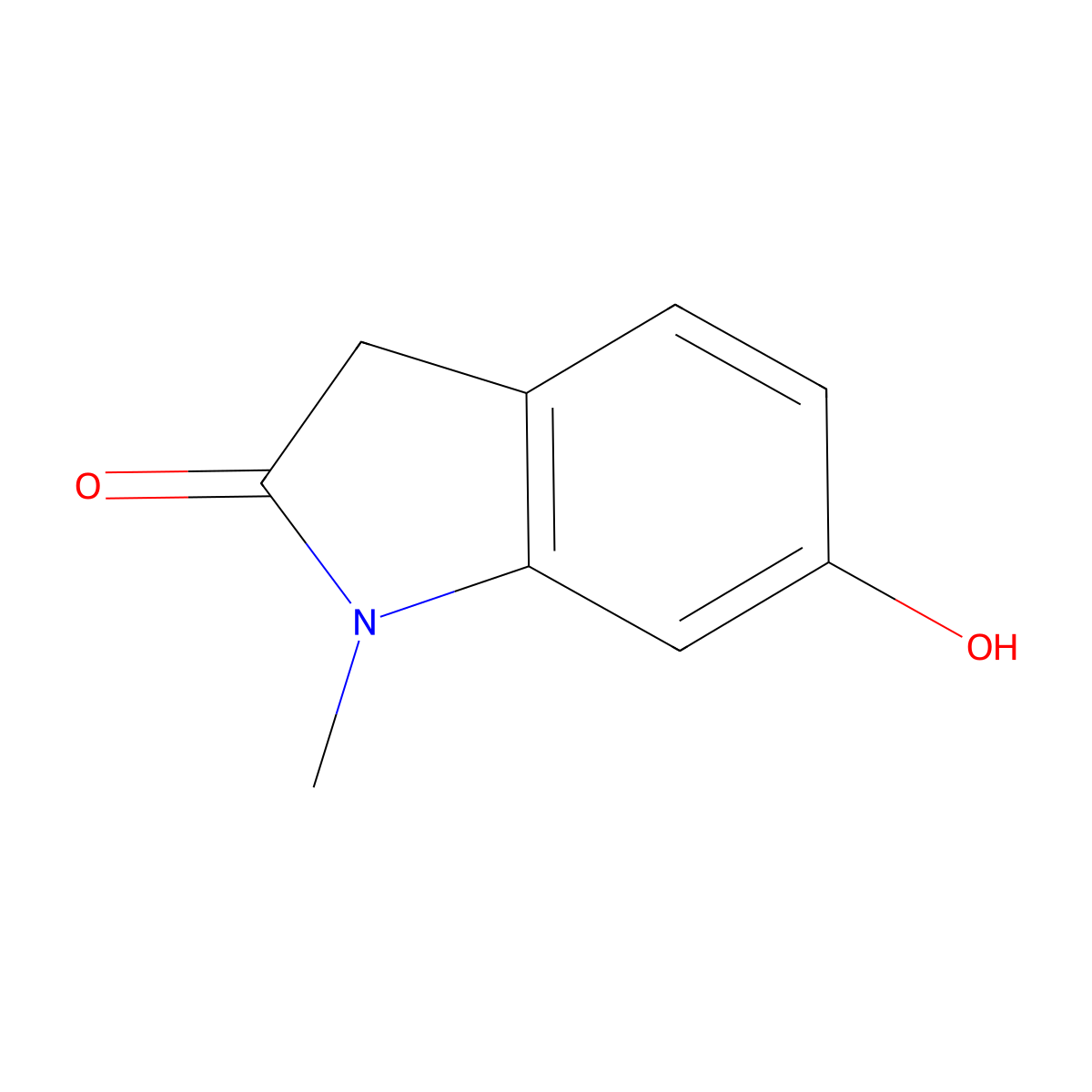 6-Hydroxy-1-methylindolin-2-one molecular structure, CAS 13383-73-8