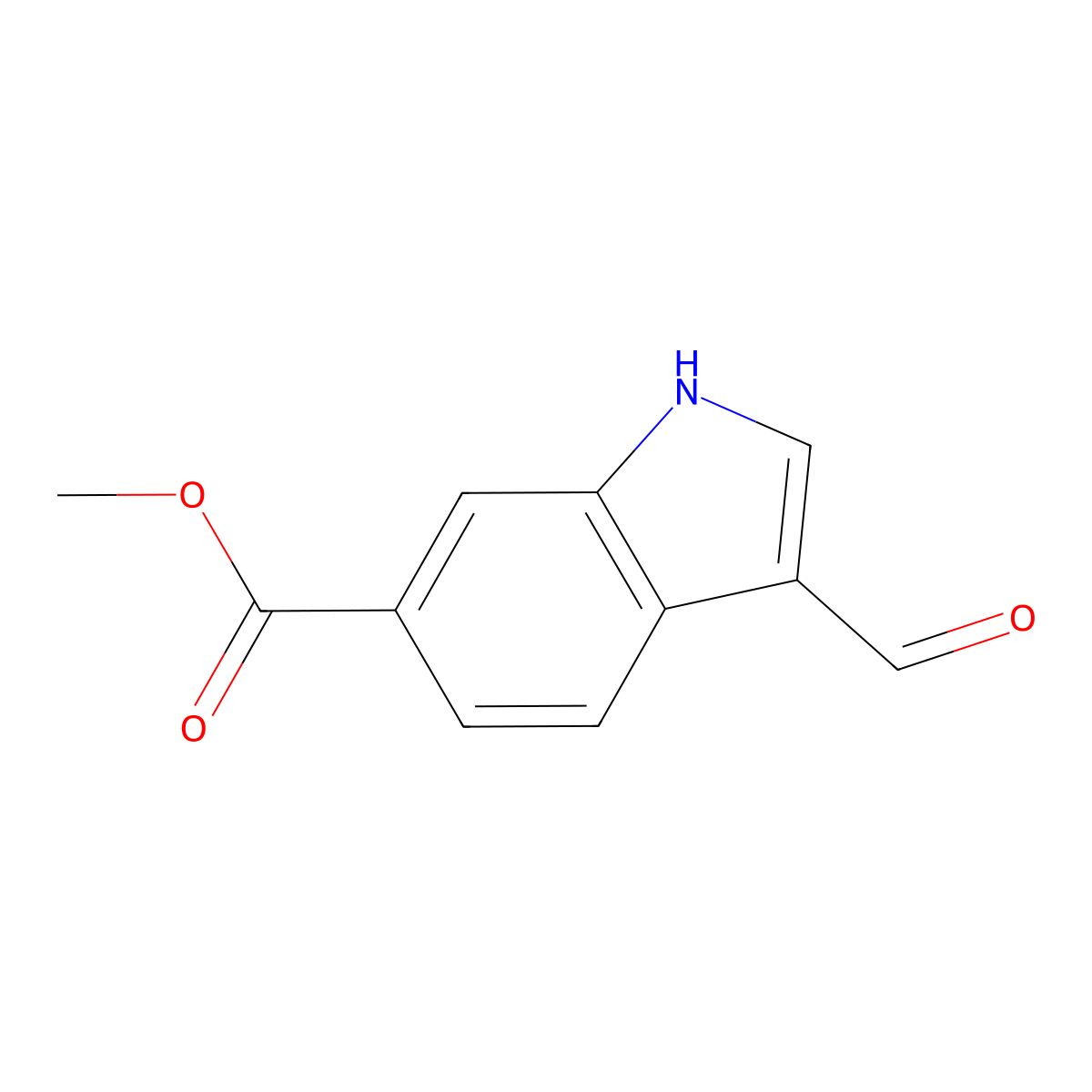 methyl 3-formyl-1H-indole-6-carboxylate molecular structure, CAS 133831-28-4