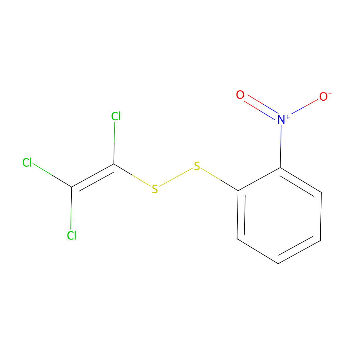 Disulfide, 2-nitrophenyl 1,2,2-trichloroethenyl molecular structure, CAS 133831-60-4