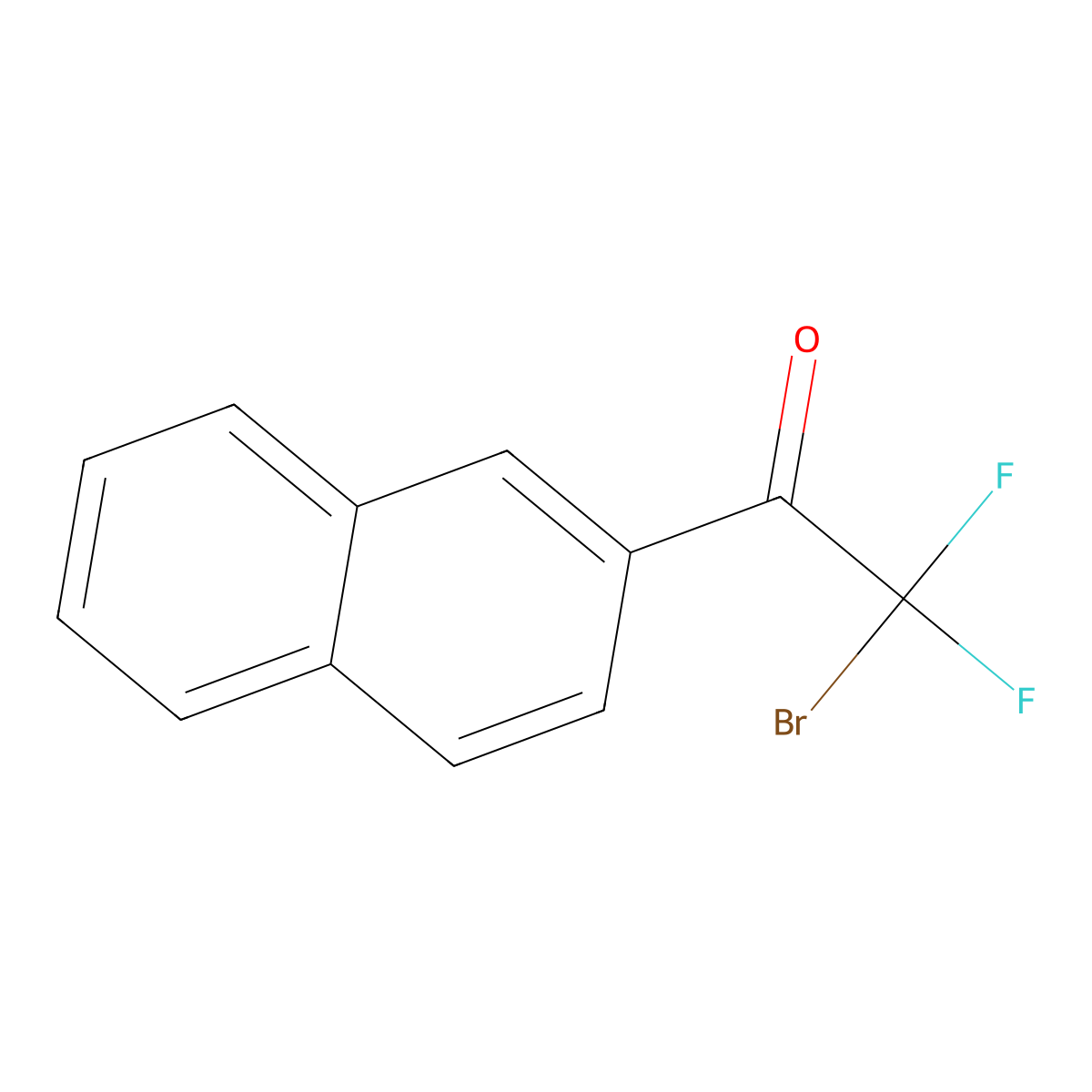 2-Bromo-2,2-difluoro-1-(2-naphthyl)ethanone molecular structure, CAS 1338328-37-2