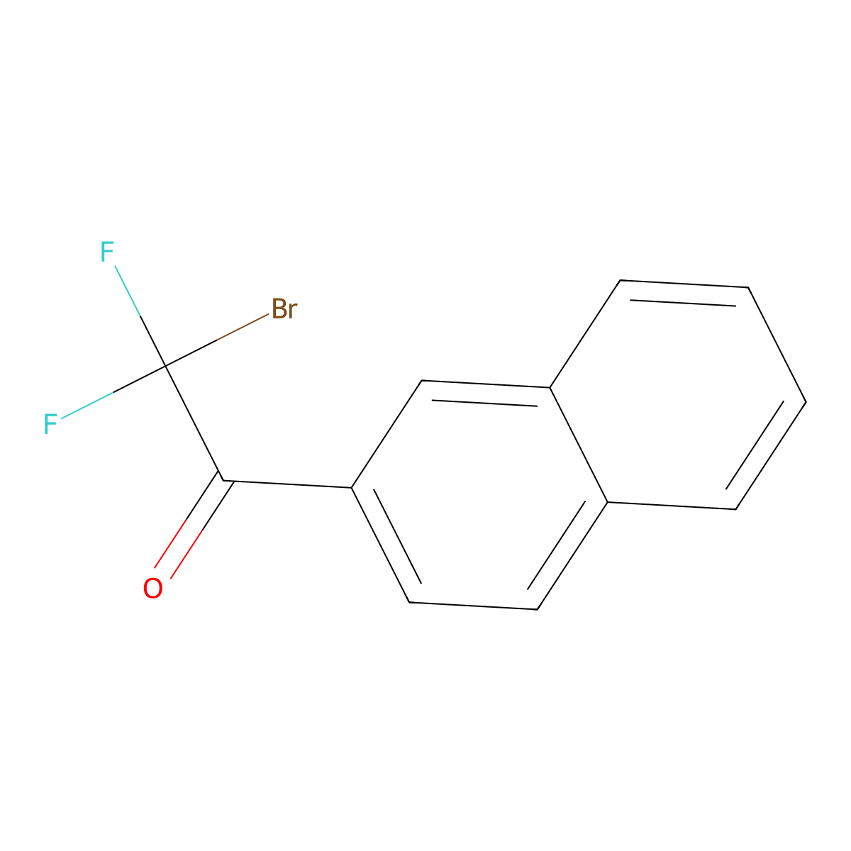 2-Bromo-2,2-difluoro-1-(2-naphthyl)ethanone molecular structure, CAS 1338328-37-2