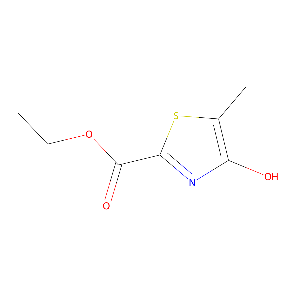 Ethyl 4-hydroxy-5-methyl-1,3-thiazole-2-carboxylate molecular structure, CAS 133833-93-9