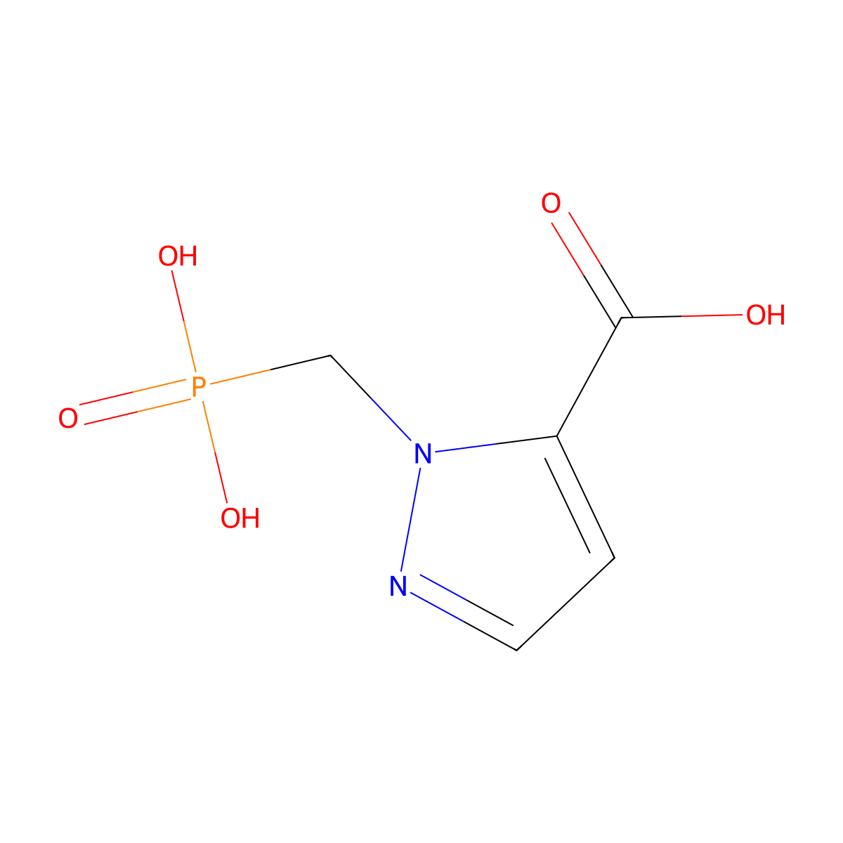 1-(phosphonomethyl)-1H-pyrazole-5-carboxylic acid molecular structure, CAS 1338332-07-2