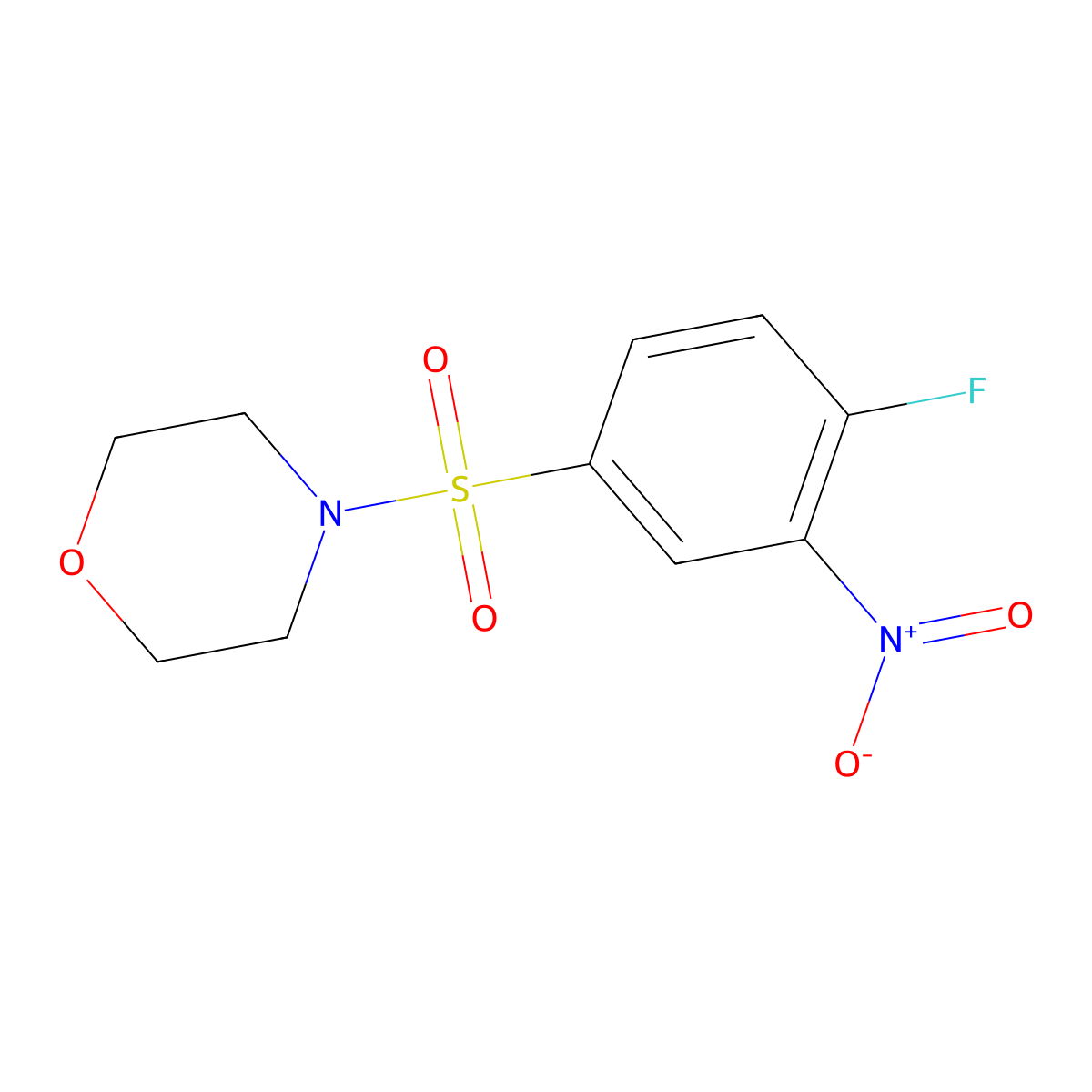 4-[(4-Fluoro-3-nitrobenzene)sulfonyl]morpholine molecular structure, CAS 1338346-30-7