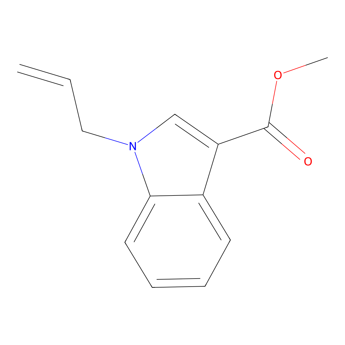 Methyl 1-prop-2-enylindole-3-carboxylate molecular structure, CAS 133835-09-3