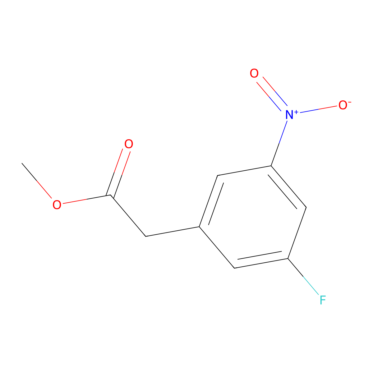 Methyl 2-(3-fluoro-5-nitrophenyl)acetate molecular structure, CAS 1338367-29-5