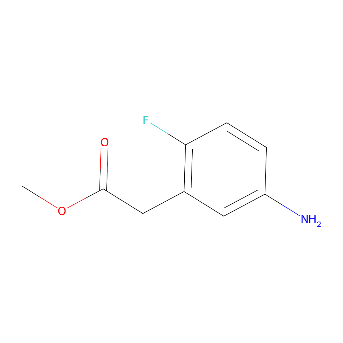 Methyl (5-amino-2-fluorophenyl)acetate molecular structure, CAS 1338367-30-8