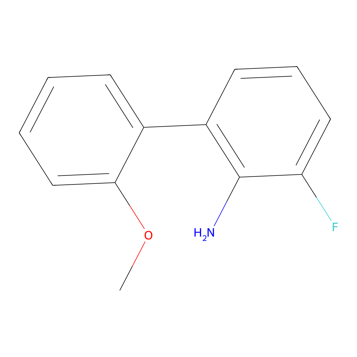 2-Fluoro-6-(2-methoxyphenyl)aniline molecular structure, CAS 1338379-58-0