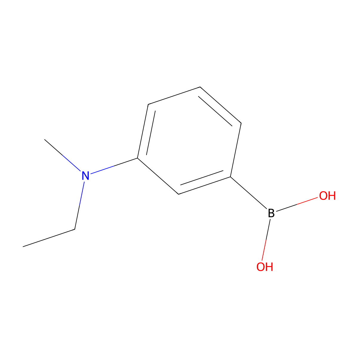 [3-[Ethyl(methyl)amino]phenyl]boronic acid molecular structure, CAS 1338383-06-4