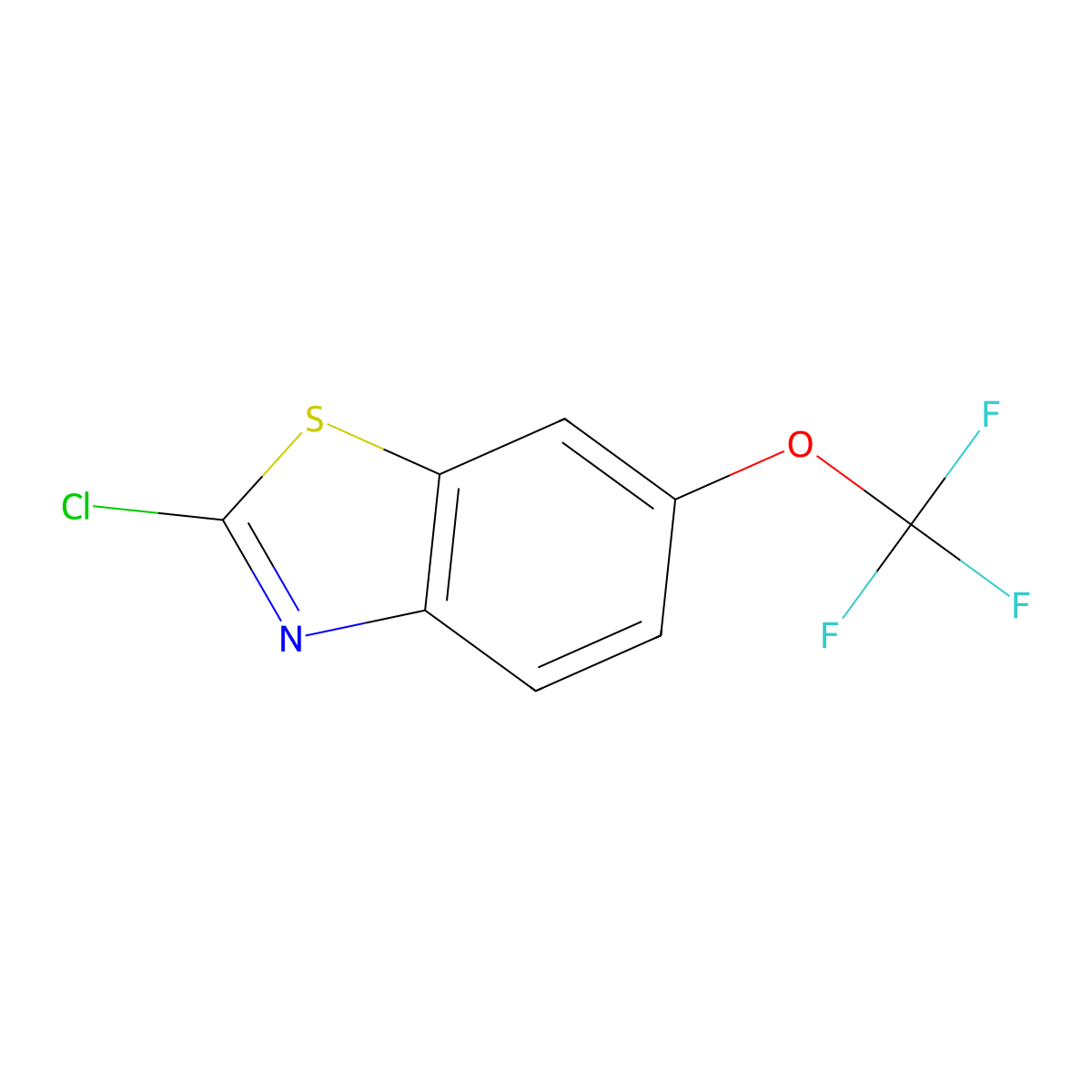 2-Chloro-6-(trifluoromethoxy)-1,3-benzothiazole molecular structure, CAS 133840-96-7