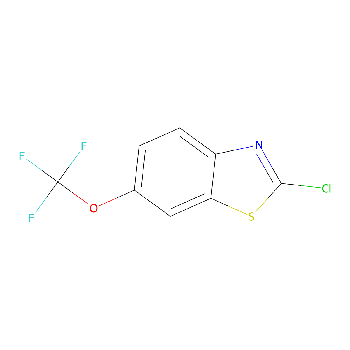 2-Chloro-6-(trifluoromethoxy)-1,3-benzothiazole molecular structure, CAS 133840-96-7
