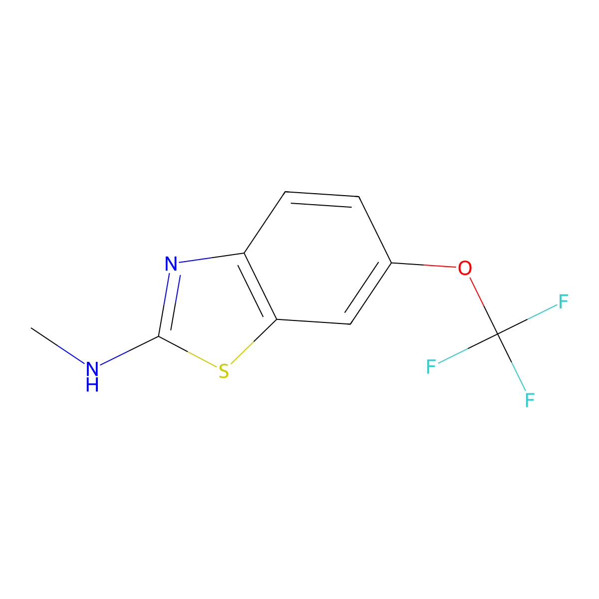 2-Methylamino-6-trifluoromethoxy-benzothiazole molecular structure, CAS 133840-97-8
