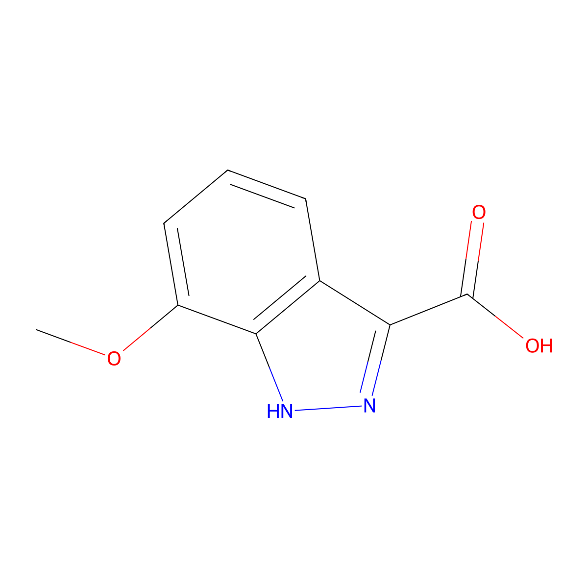7-Methoxy-1H-indazole-3-carboxylic acid molecular structure, CAS 133841-08-4