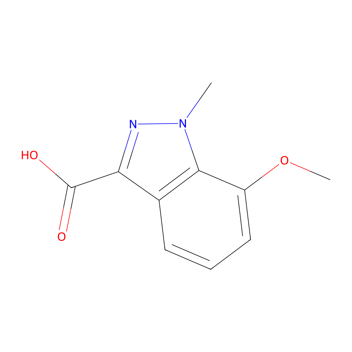 7-Methoxy-1-methyl-indazole-3-carboxylic acid molecular structure, CAS 133841-10-8