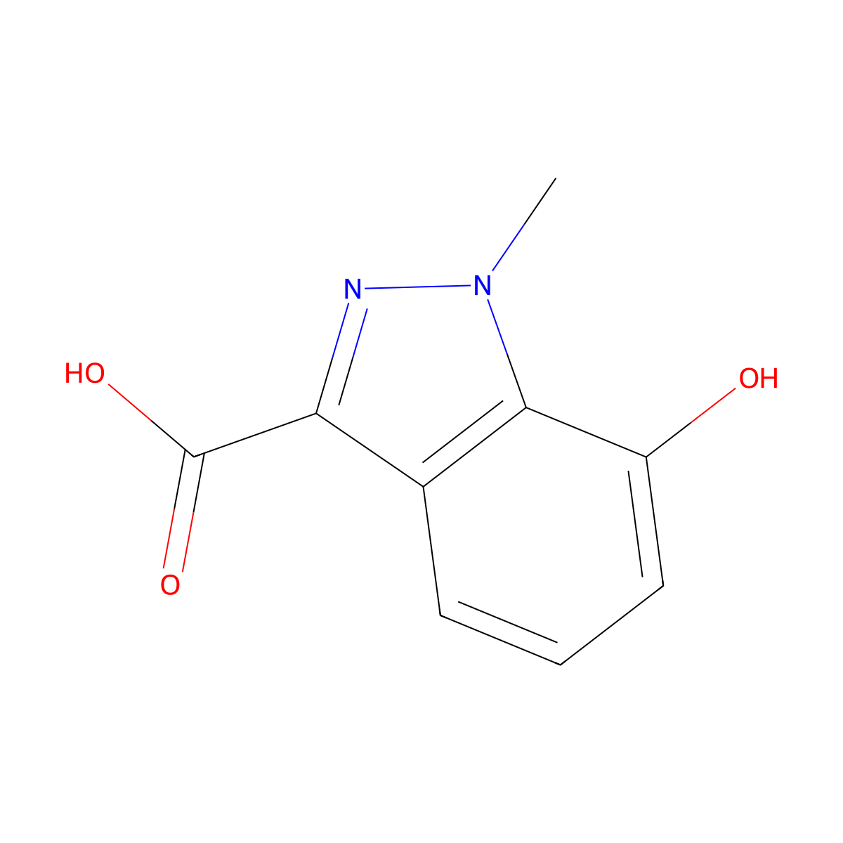 7-Hydroxy-1-methyl-1H-indazole-3-carboxylic acid molecular structure, CAS 133841-11-9
