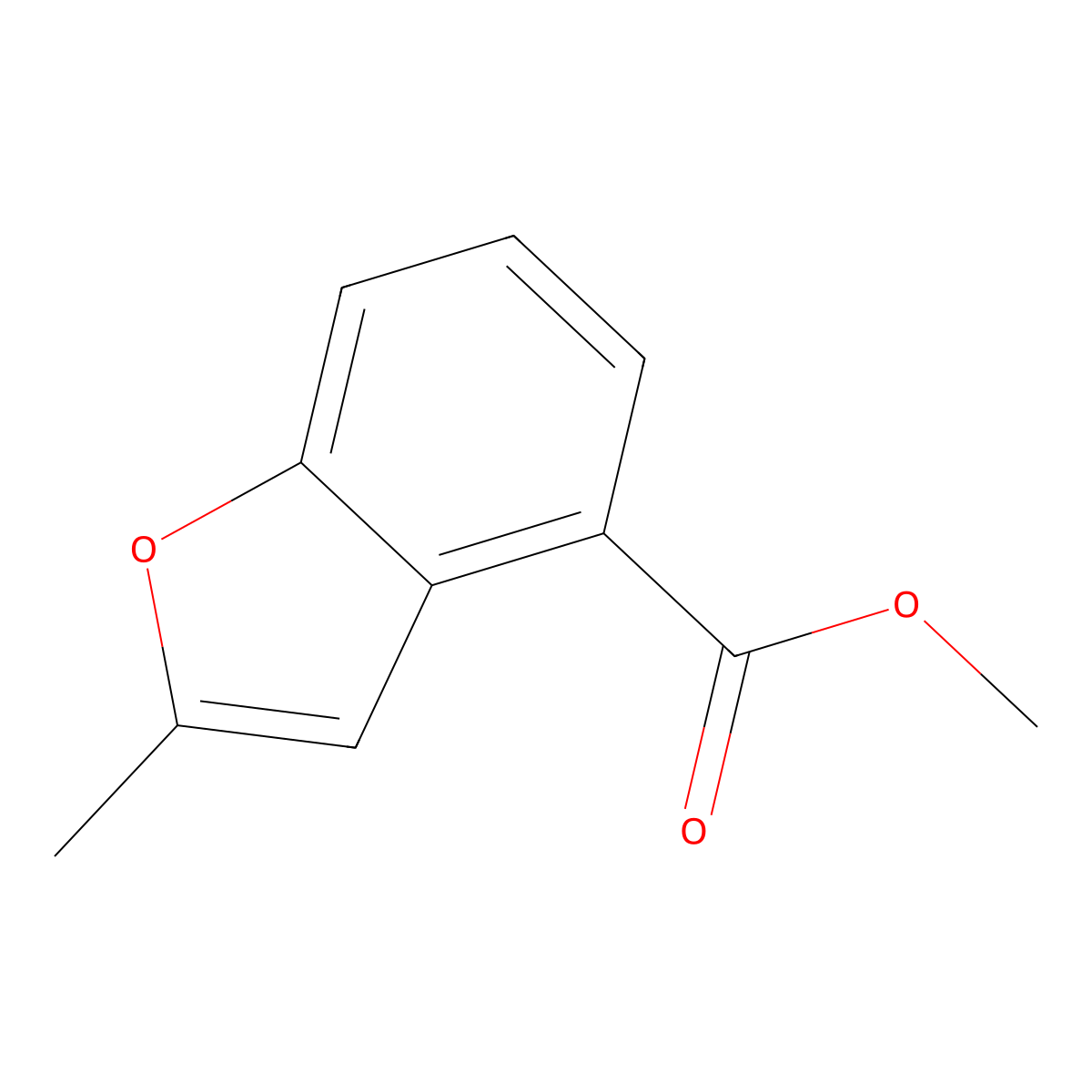 Methyl 2-methylbenzofuran-4-carboxylate molecular structure, CAS 133844-99-2
