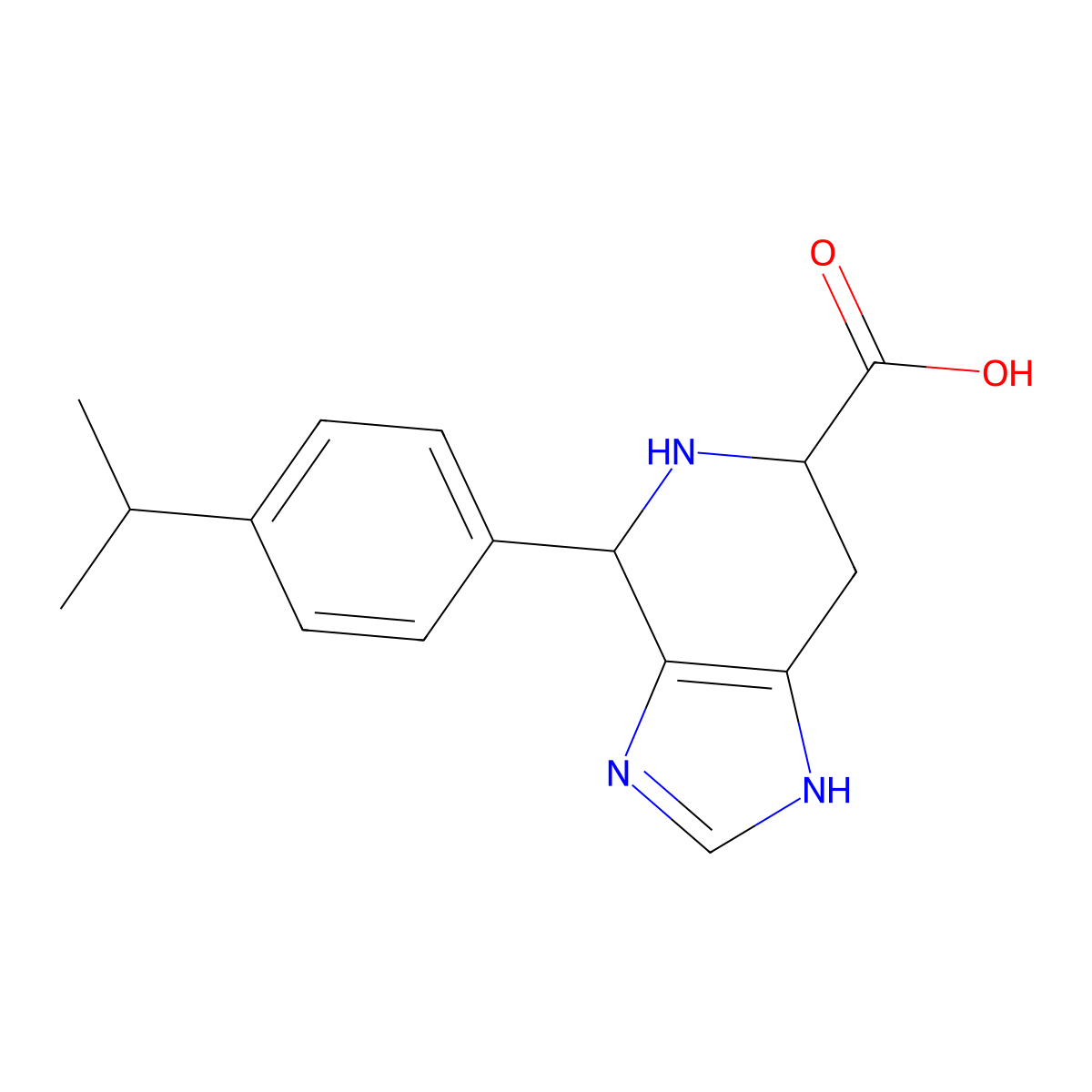 4-[4-(Propan-2-yl)phenyl]-3H,4H,5H,6H,7H-imidazo[4,5-c]pyridine-6-carboxylic acid molecular structure, CAS 1338440-39-3