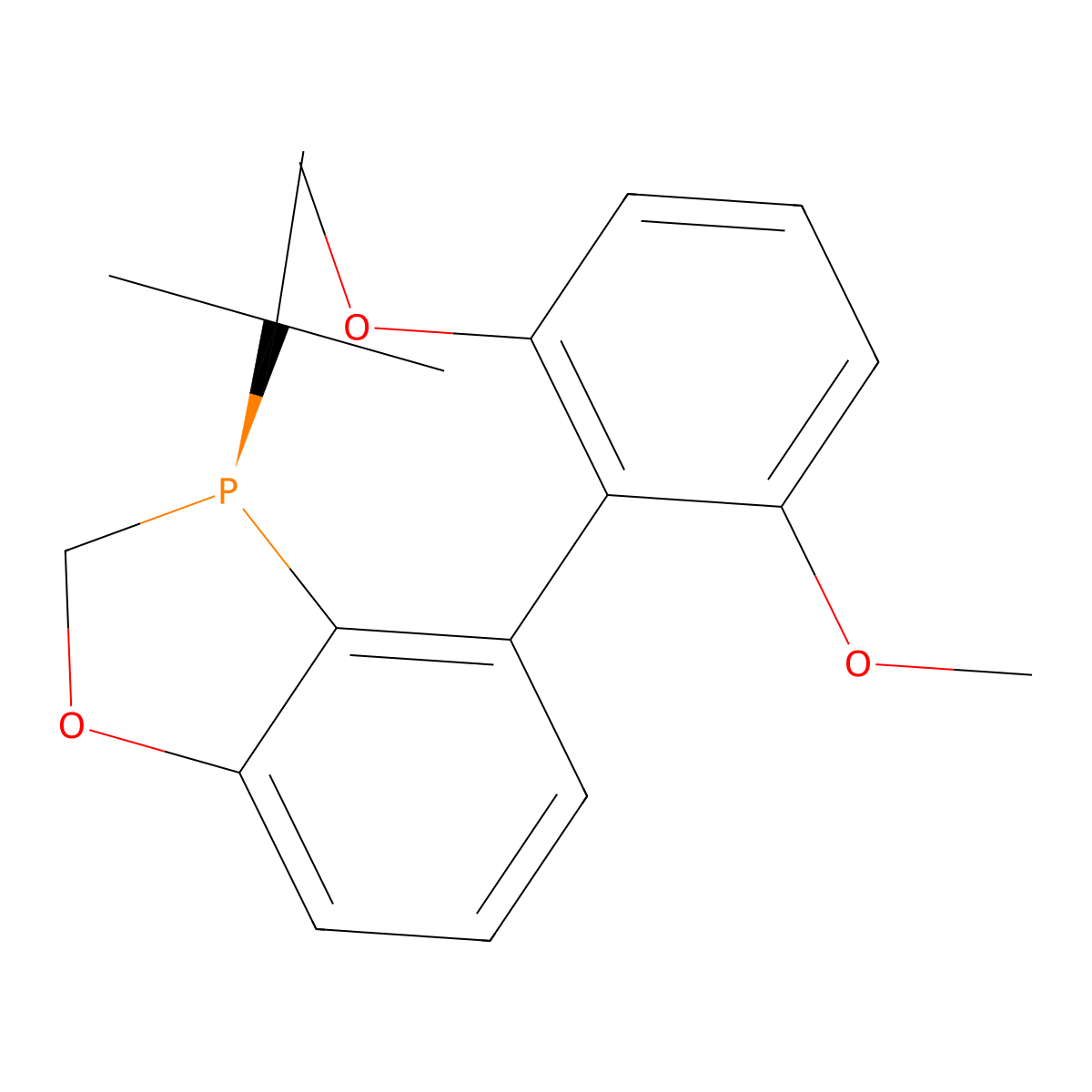 (R)-3-(tert-Butyl)-4-(2,6-dimethoxyphenyl)-2,3-dihydrobenzo[d][1,3]oxaphosphole , (R)-BIDIME molecular structure, CAS 1338454-03-7