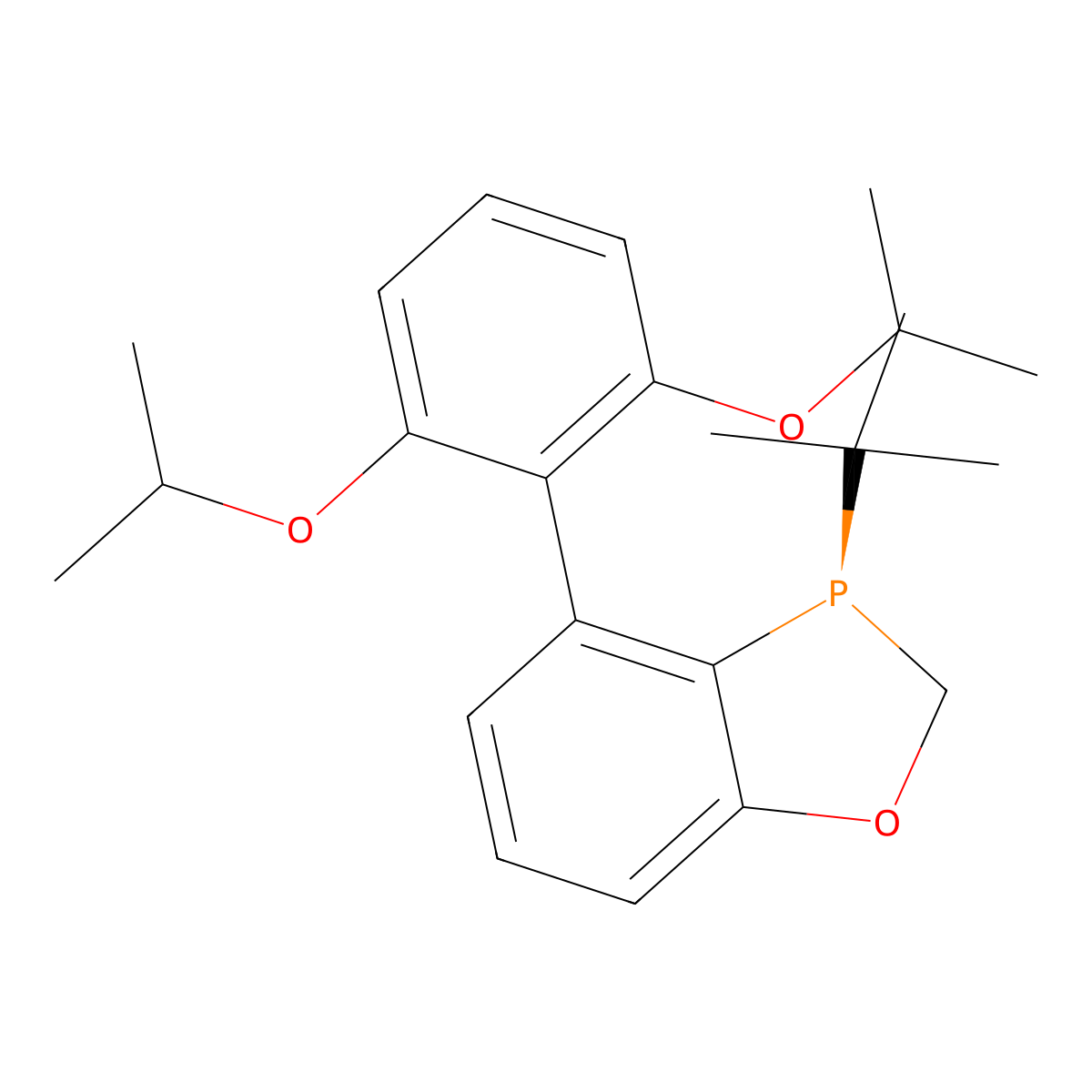 (R)-3-(tert-Butyl)-4-(2,6-diisopropoxyphenyl)-2,3-dihydrobenzo[d][1,3]oxaphosphole molecular structure, CAS 1338454-38-8