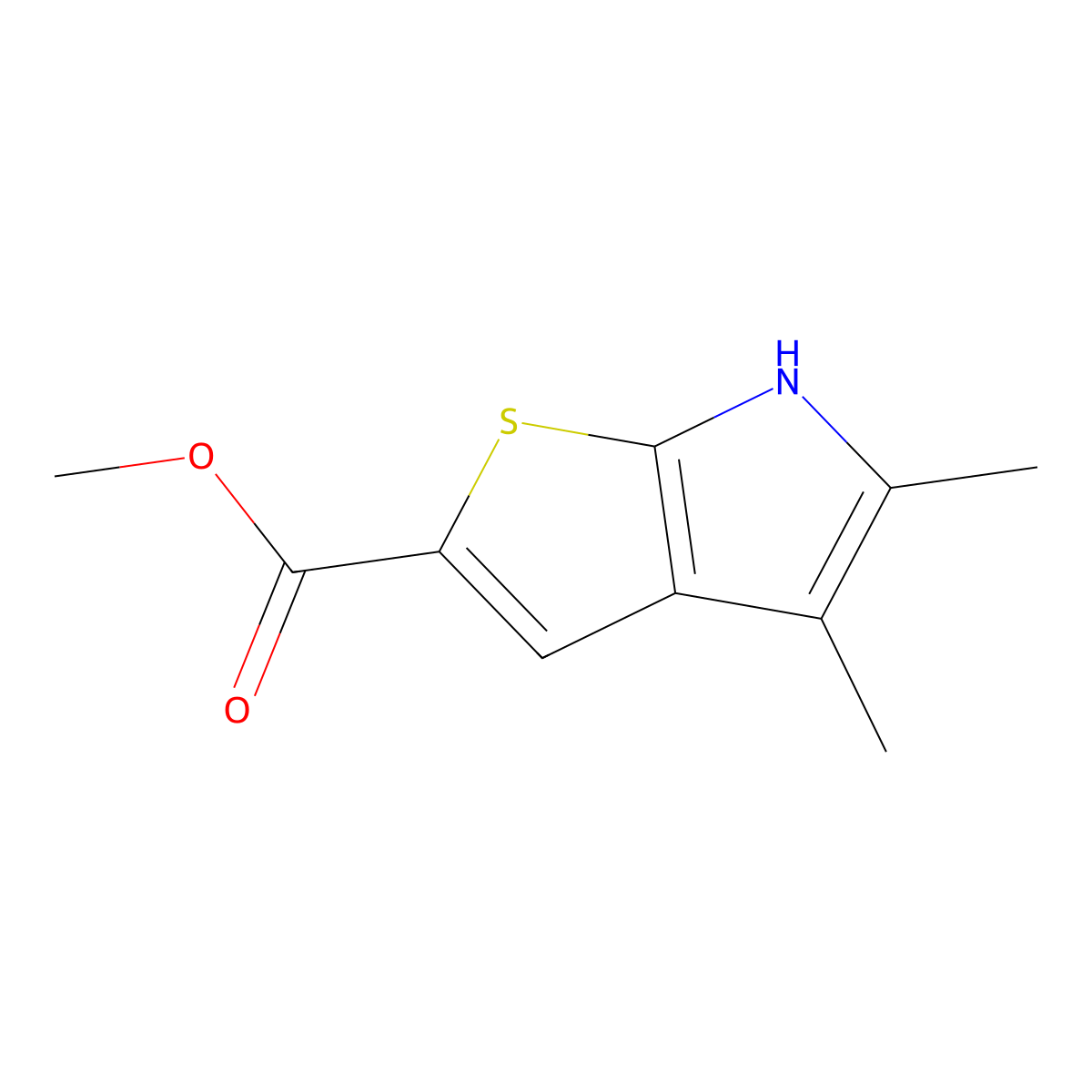 methyl 4,5-dimethyl-6H-thieno[2,3-b]pyrrole-2-carboxylate molecular structure, CAS 1338466-50-4