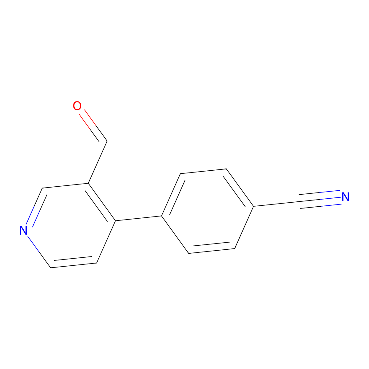 4-(3-Formyl-4-pyridinyl)benzonitrile molecular structure, CAS 1338467-99-4