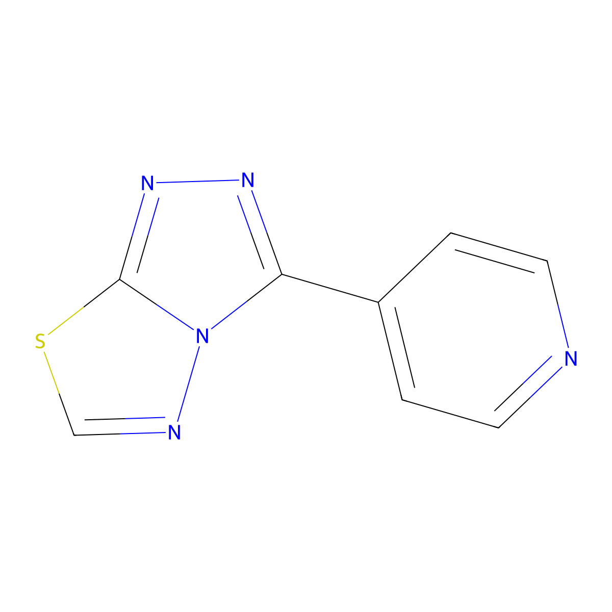 3-Pyridin-4-yl-[1,2,4]triazolo[3,4-b][1,3,4]thiadiazole molecular structure, CAS 133847-06-0