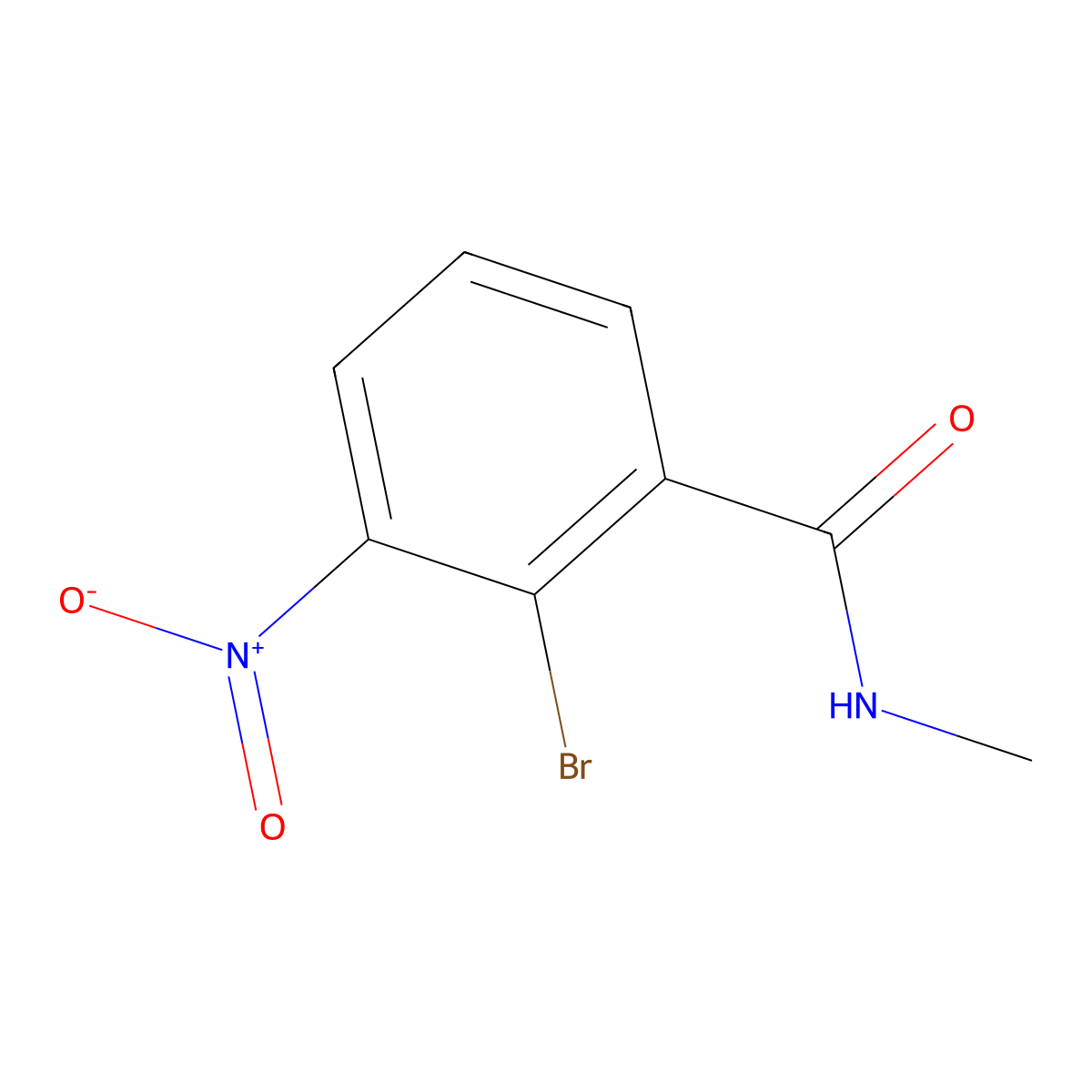 2-bromo-N-methyl-3-nitrobenzamide molecular structure, CAS 1338482-25-9