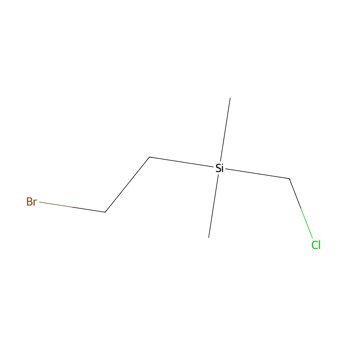 (2-Bromoethyl)(chloromethyl)dimethylsilane molecular structure, CAS 1338487-87-8